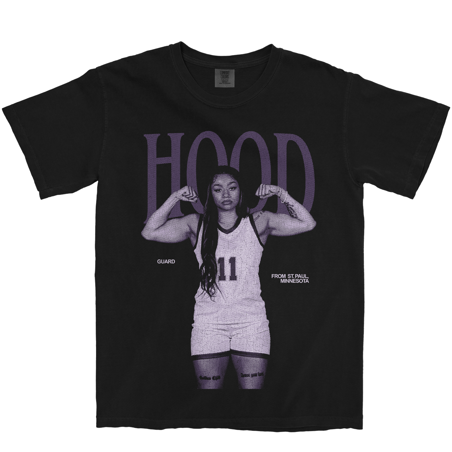 JADA HOOD VINTAGE BLACK TEE