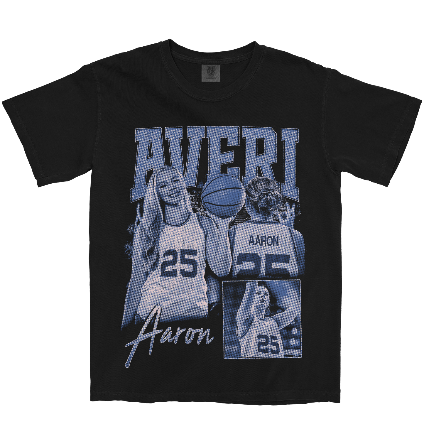 AVERI AARON GRAPHIC BLACK TEE