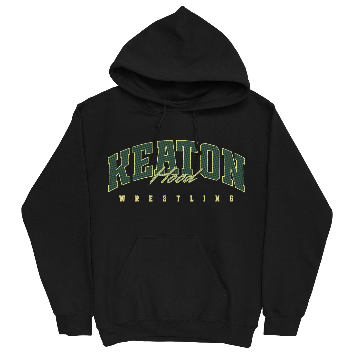 KEATON HOOD RETRO BLACK HOODIE