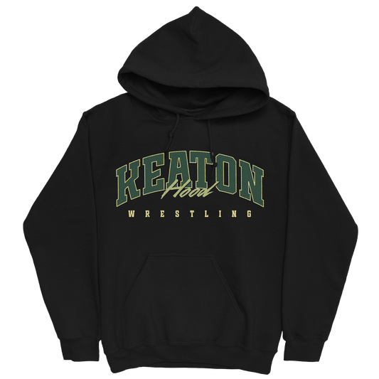KEATON HOOD RETRO BLACK HOODIE