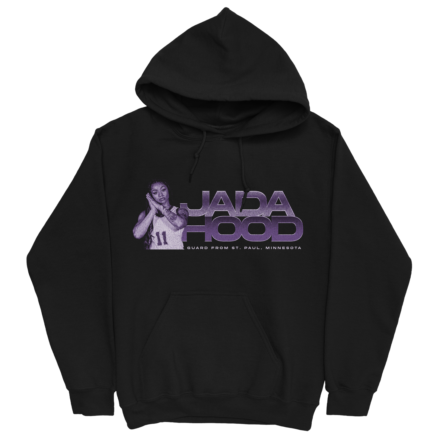JADA HOOD RETRO BLACK HOODIE