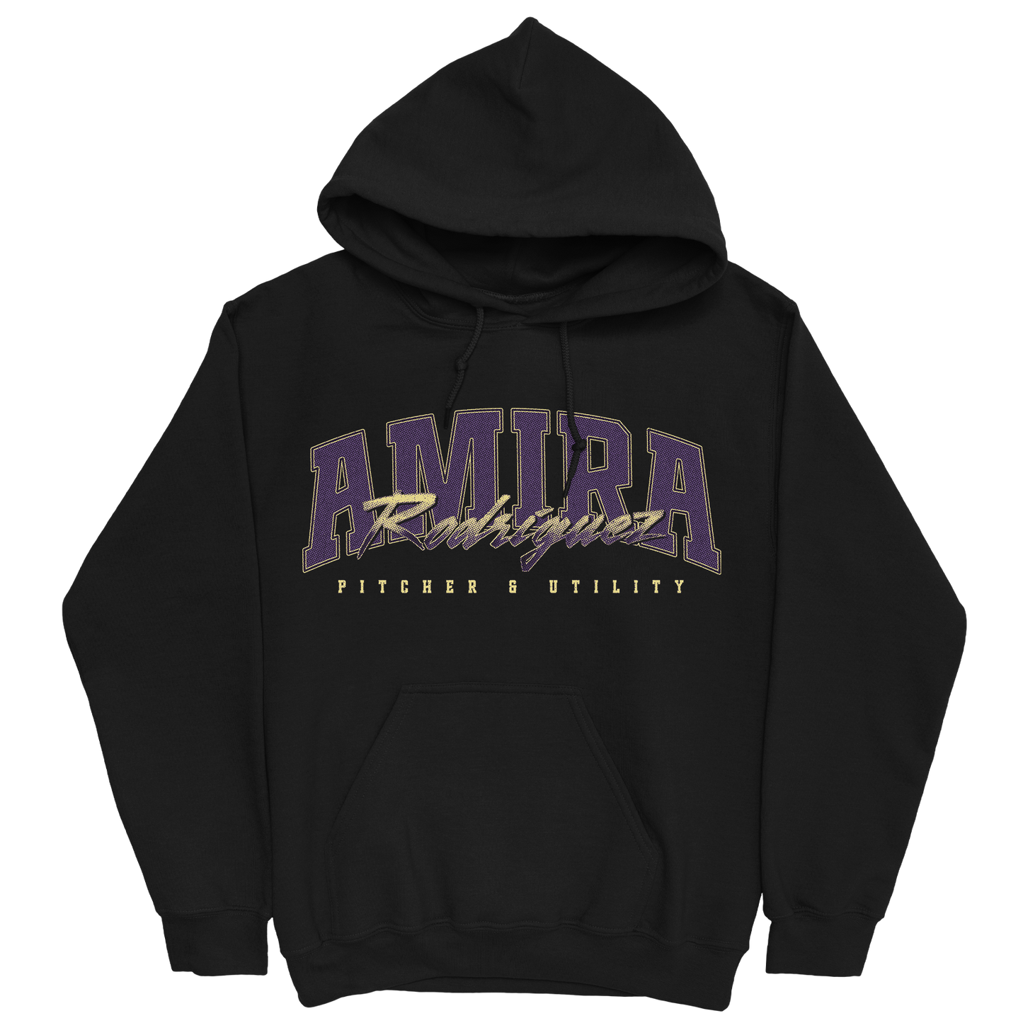 AMIRA RODRIGUEZ RETRO BLACK HOODIE