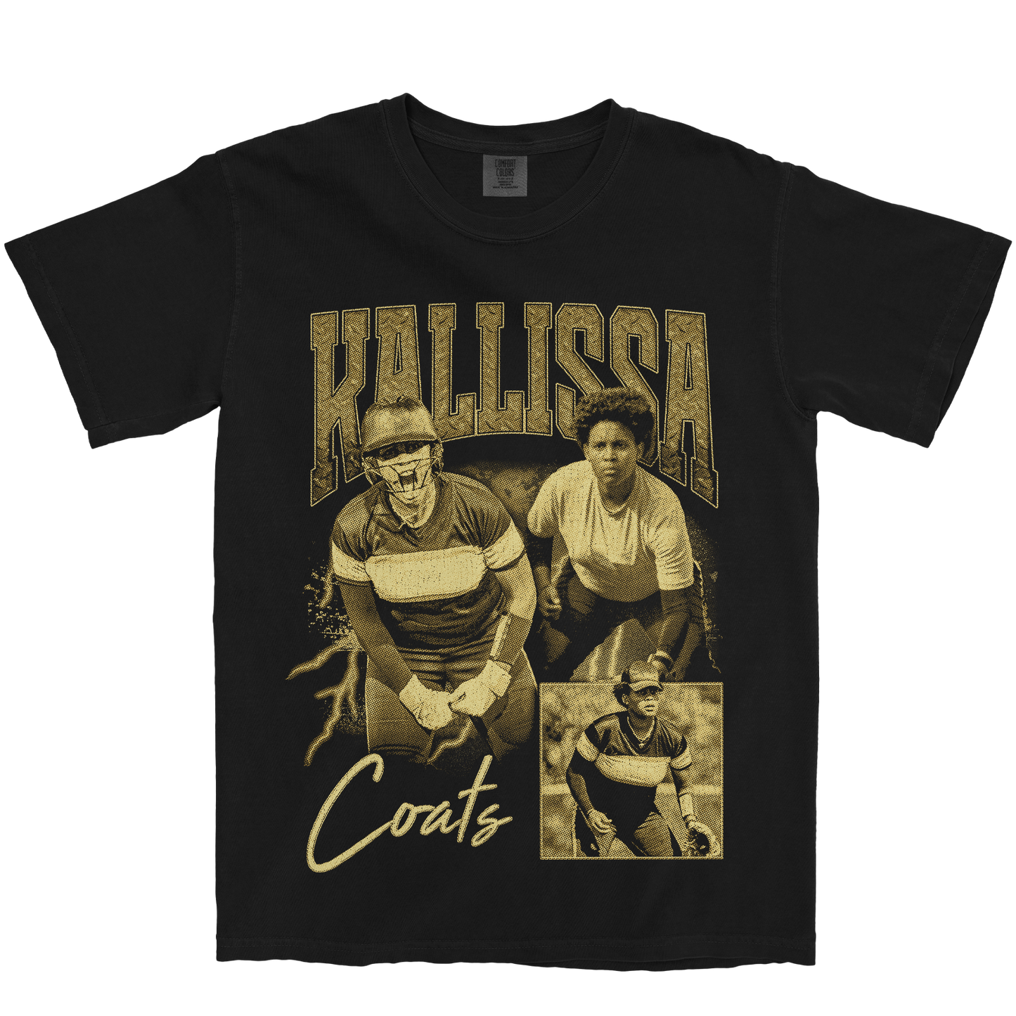 KALLISSA COATS GRAPHIC BLACK TEE