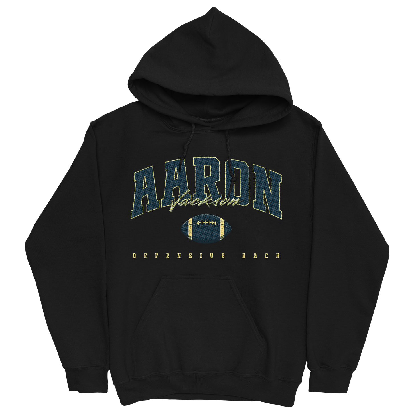 AARON JACKSON RETRO BLACK HOODIE