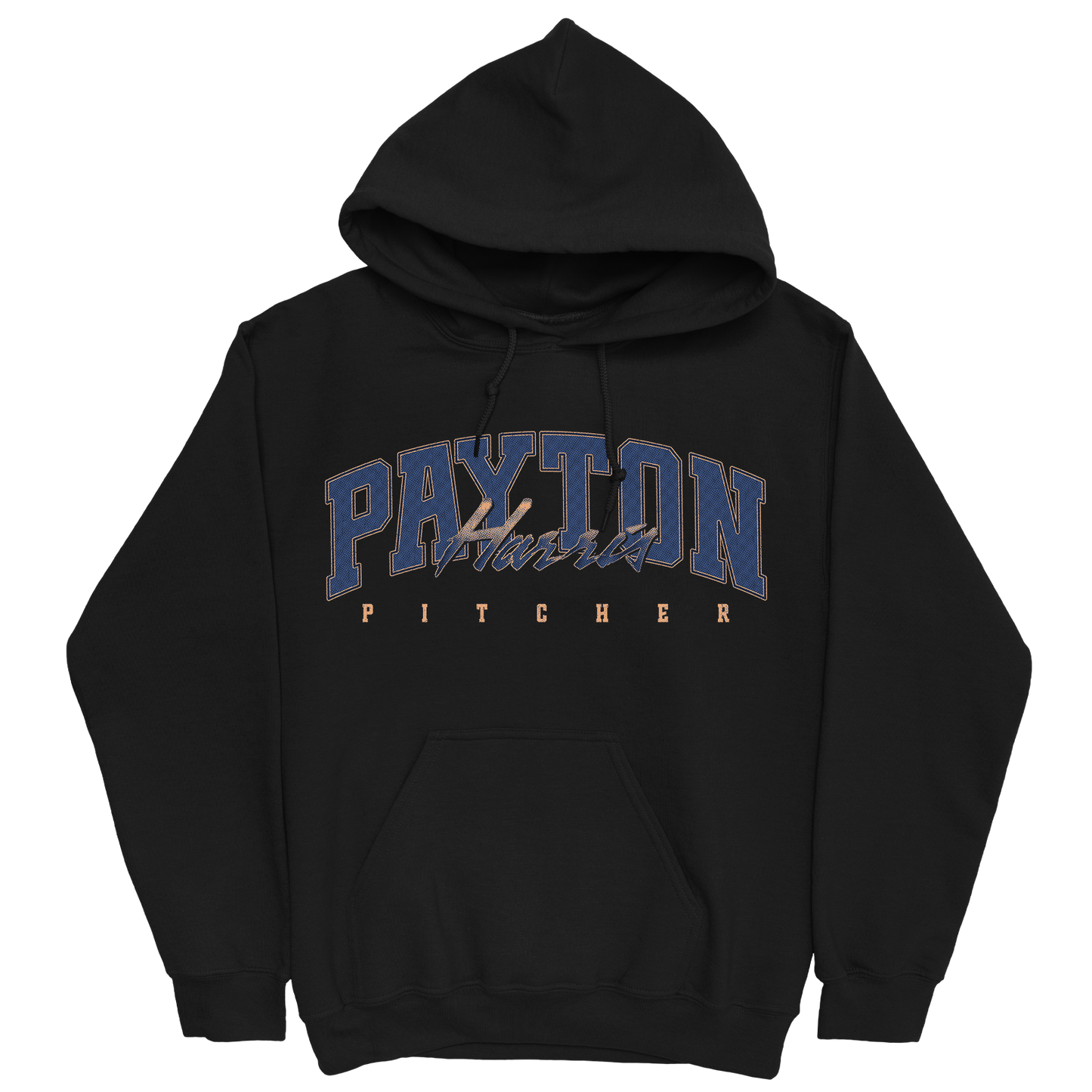 PAYTON HARRIS RETRO BLACK HOODIE