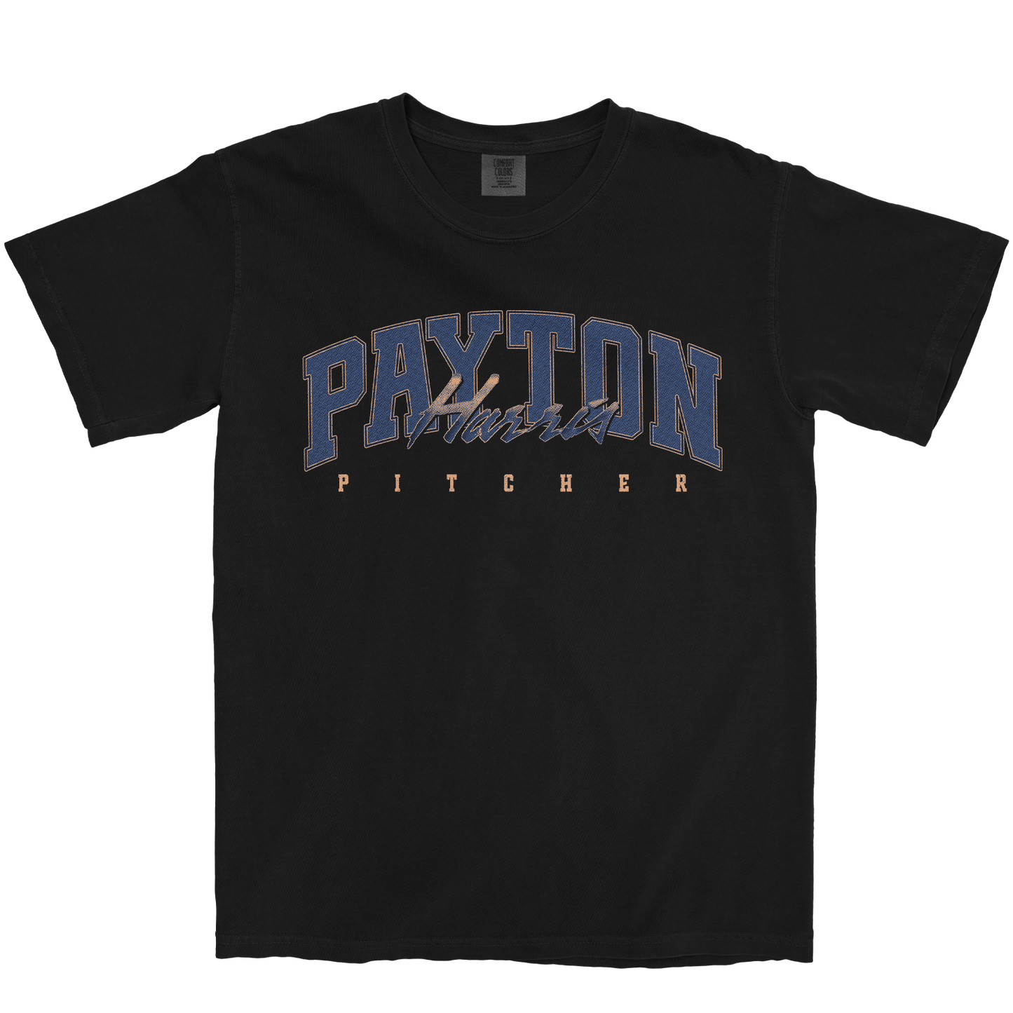 PAYTON HARRIS RETRO BLACK TEE