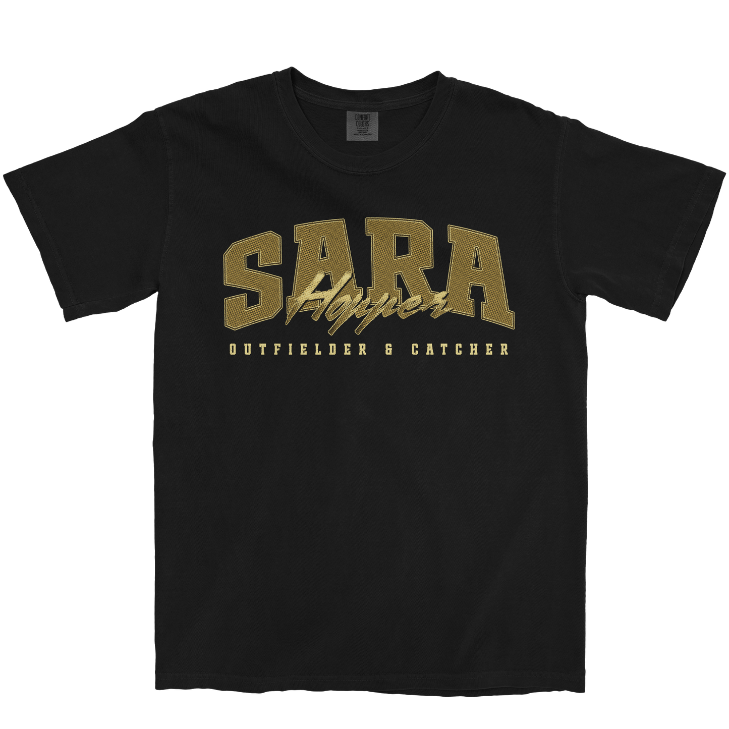 SARA HOPPER RETRO BLACK TEE