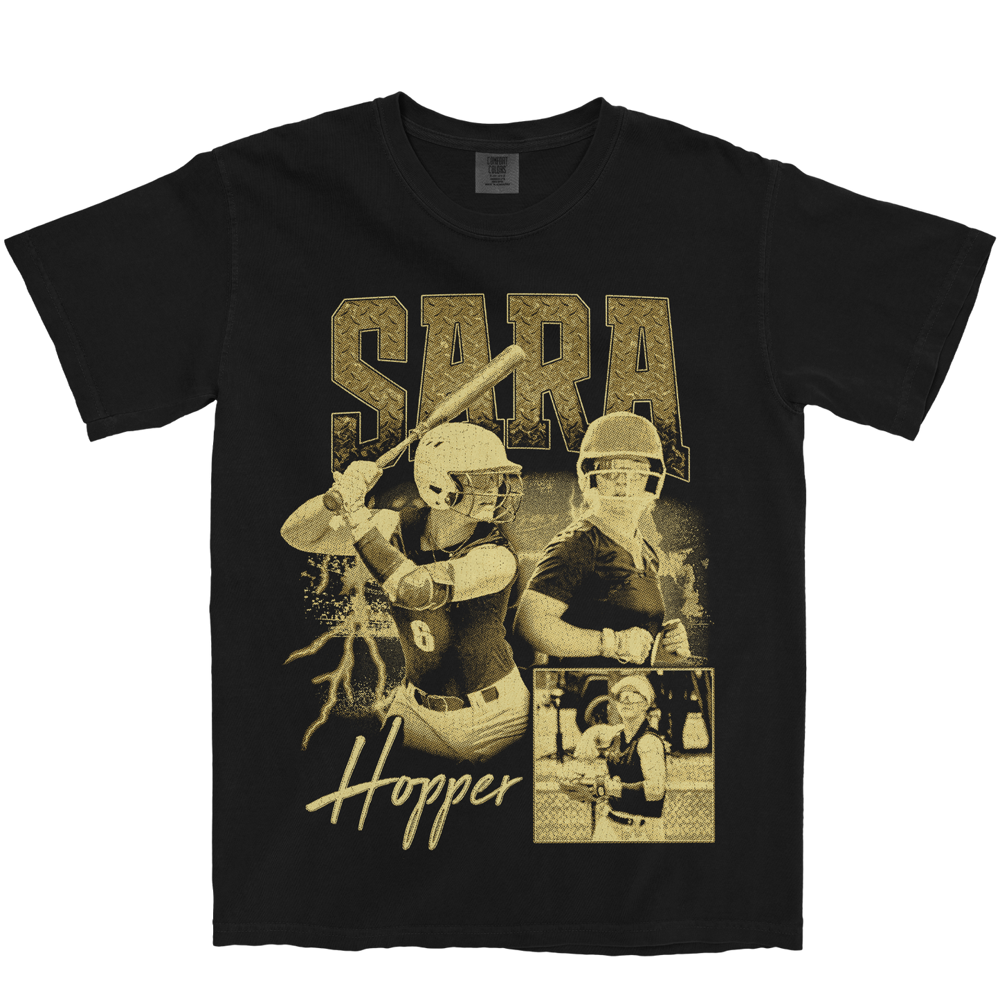 SARA HOPPER GRAPHIC BLACK TEE