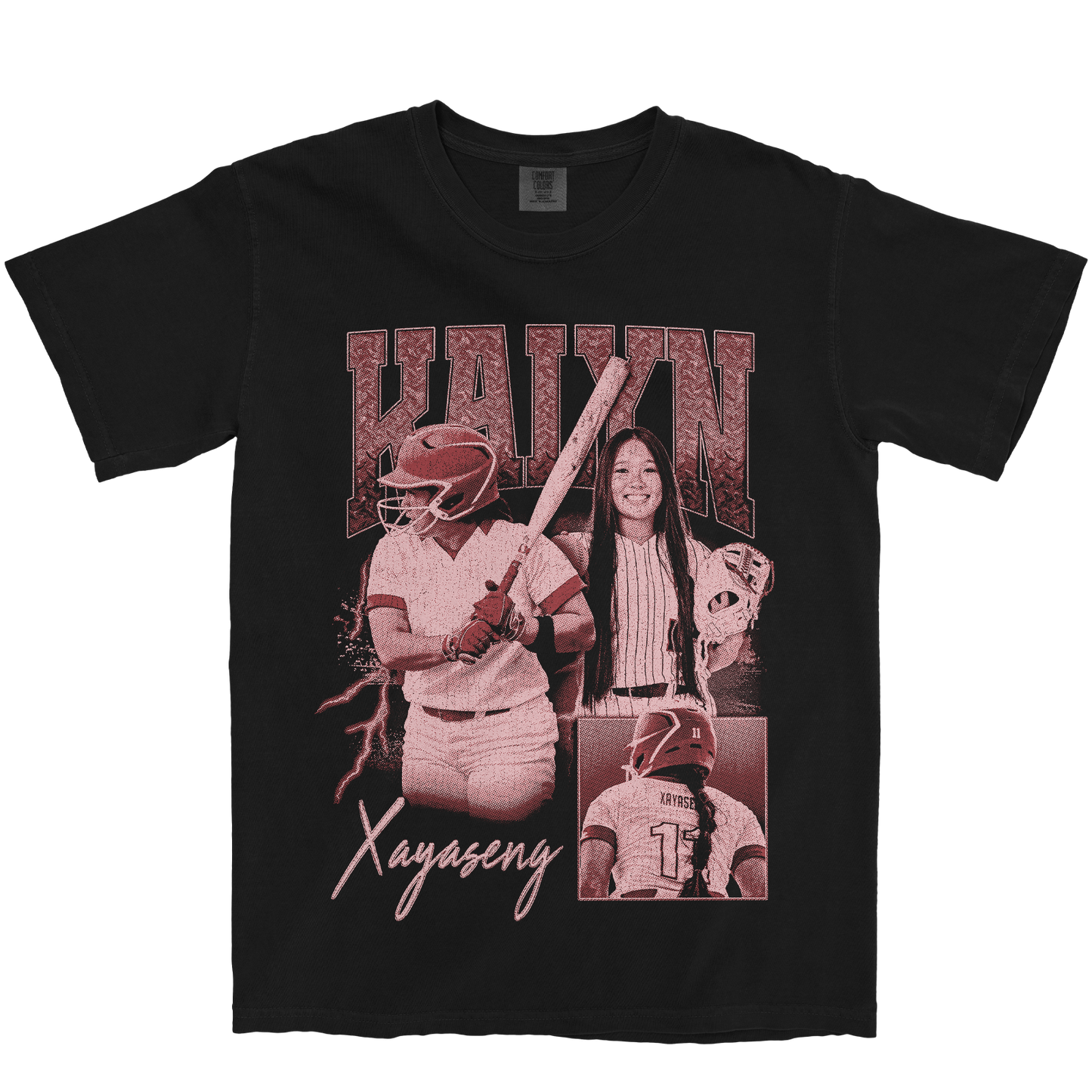 KALYN XAYASENG GRAPHIC BLACK TEE