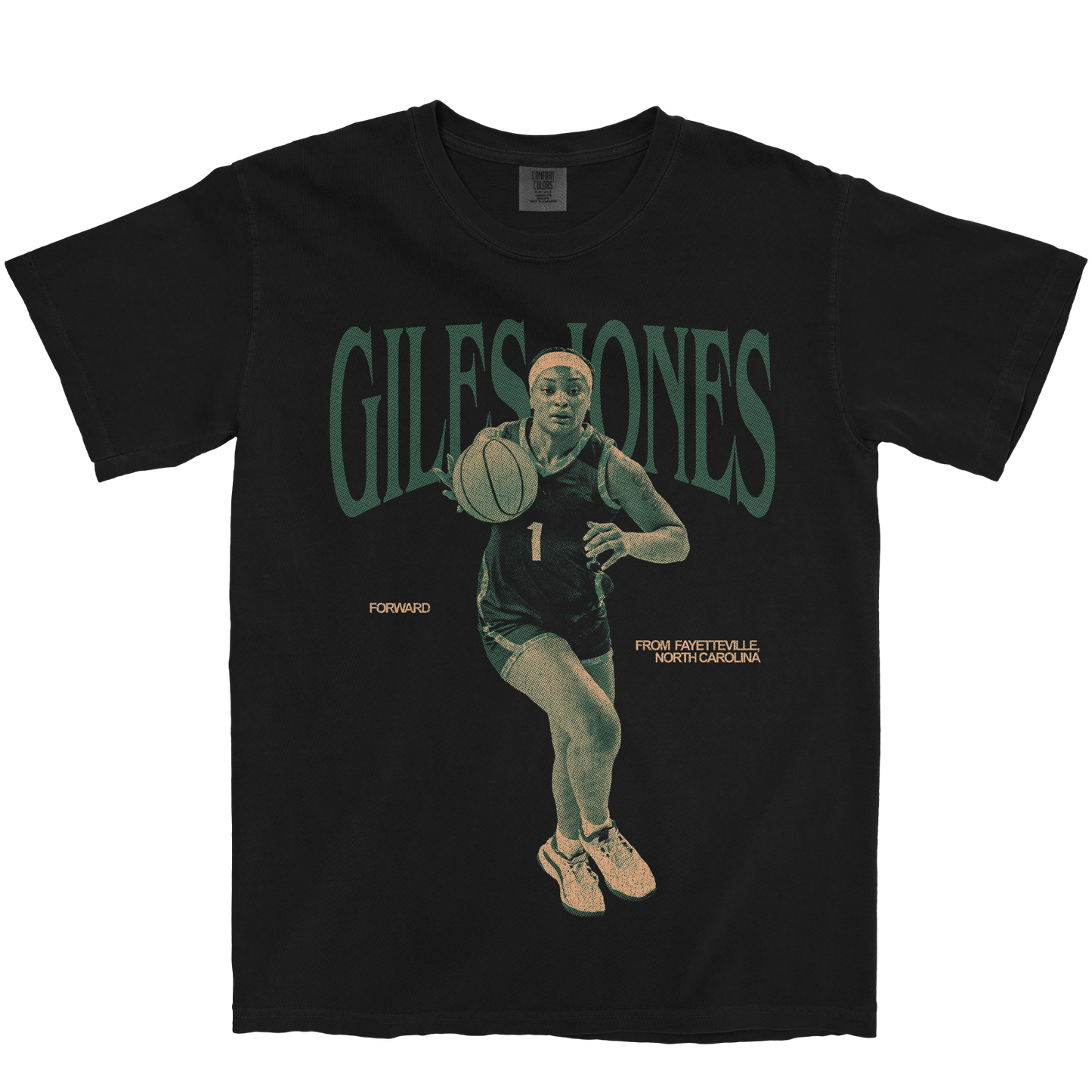 MIYA GILES-JONES VINTAGE BLACK TEE