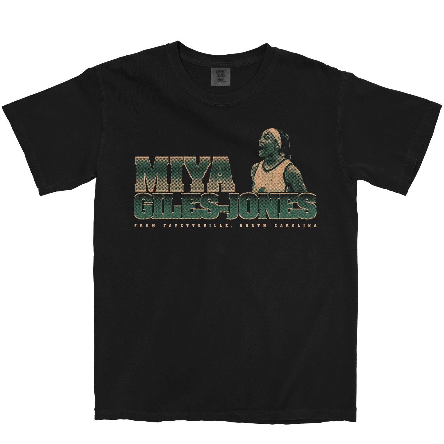 MIYA GILES-JONES RETRO BLACK TEE