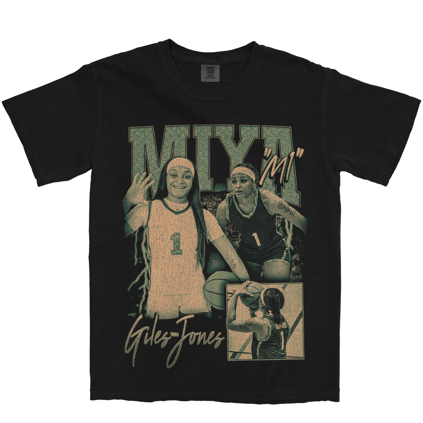 MIYA GILES-JONES GRAPHIC BLACK TEE