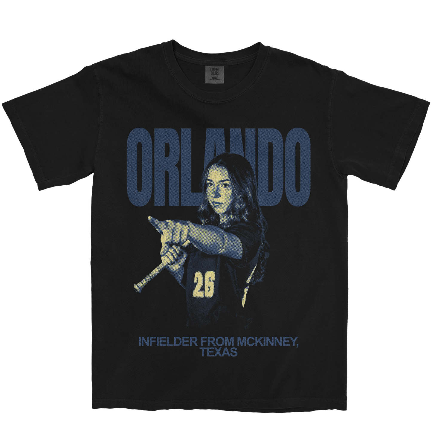 ALYSSA ORLANDO VINTAGE BLACK TEE