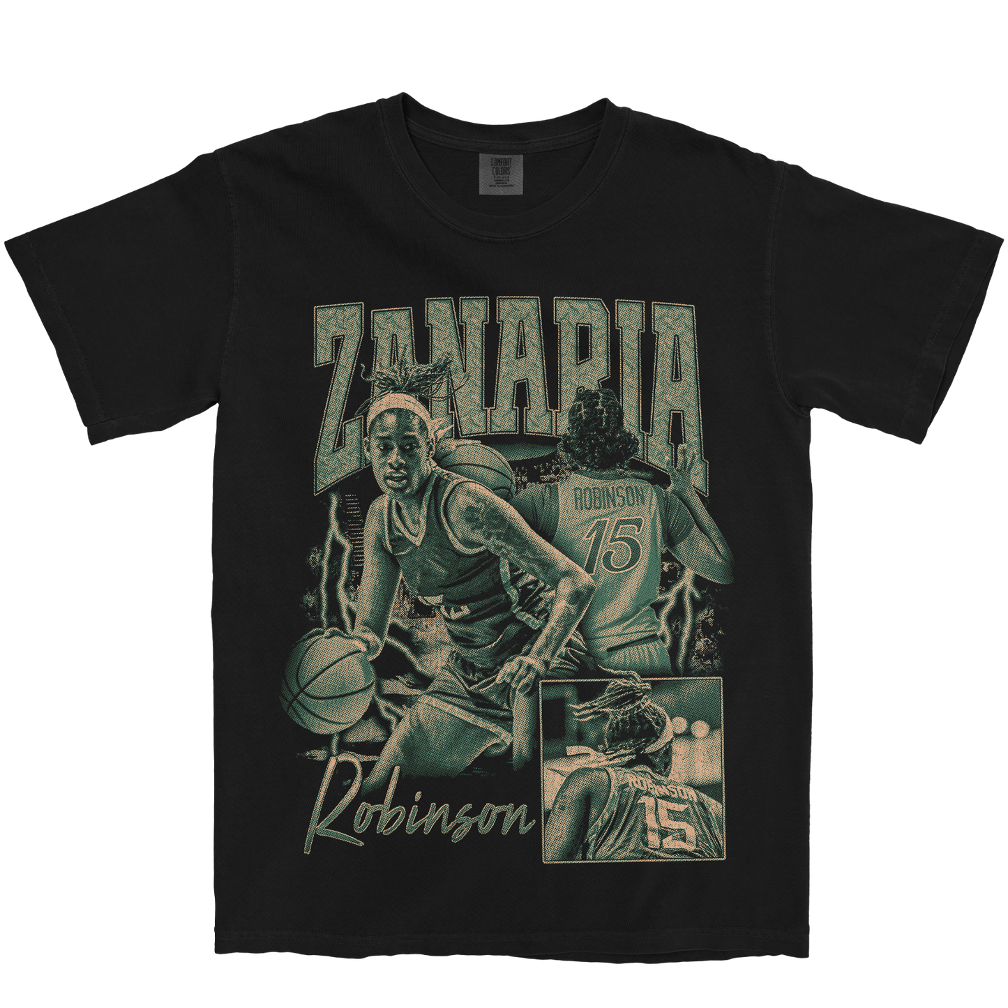 ZANARIA ROBINSON GRAPHIC BLACK TEE