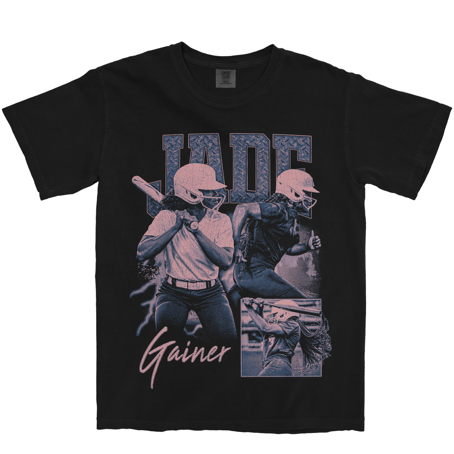 JADE GAINER GRAPHIC BLACK TEE