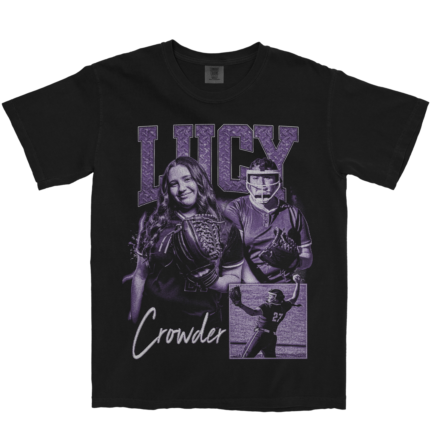 LUCY CROWDER GRAPHIC BLACK TEE