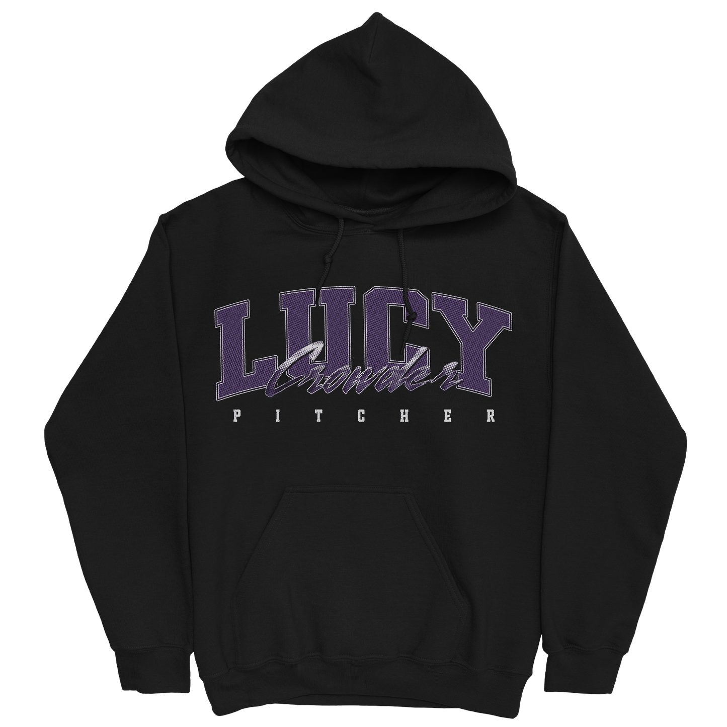 LUCY CROWDER RETRO BLACK HOODIE