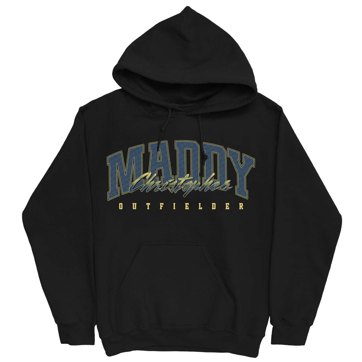 MADDY CHRISTOPHER RETRO BLACK HOODIE