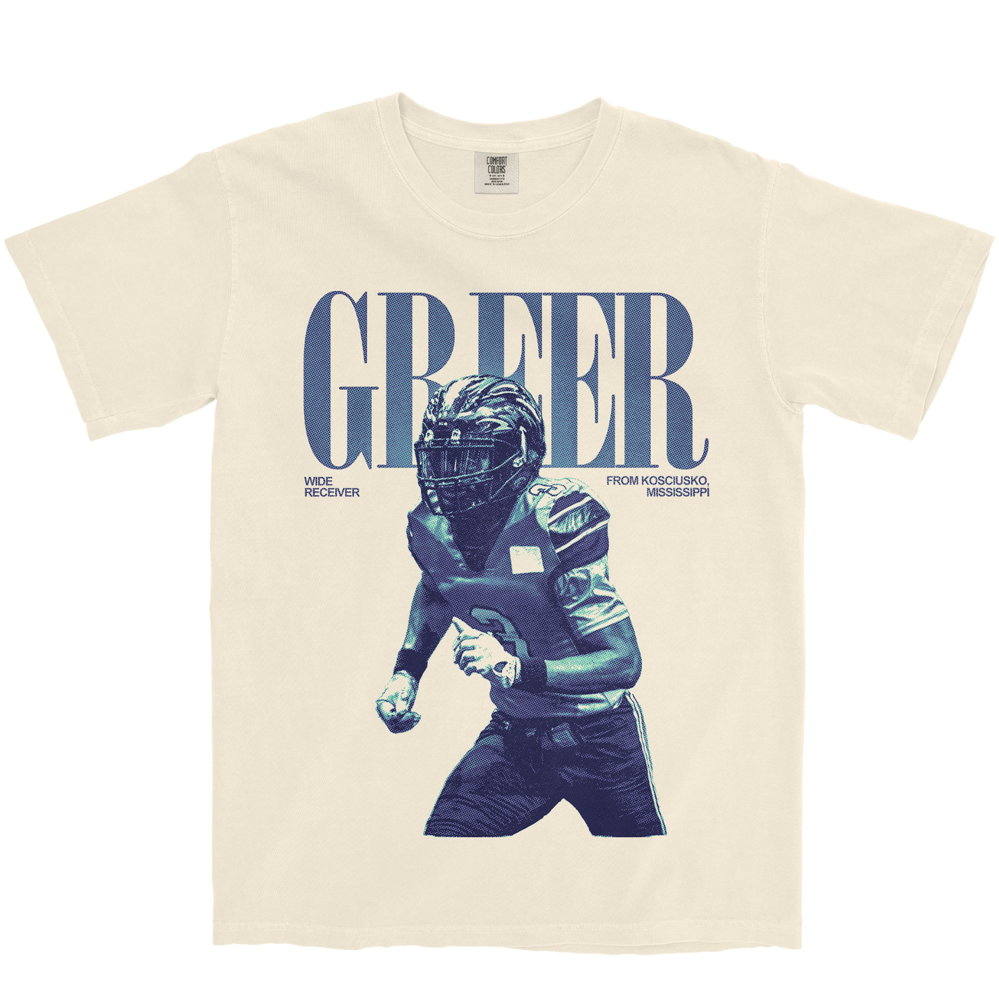 AAKIEL GREER VINTAGE IVORY TEE