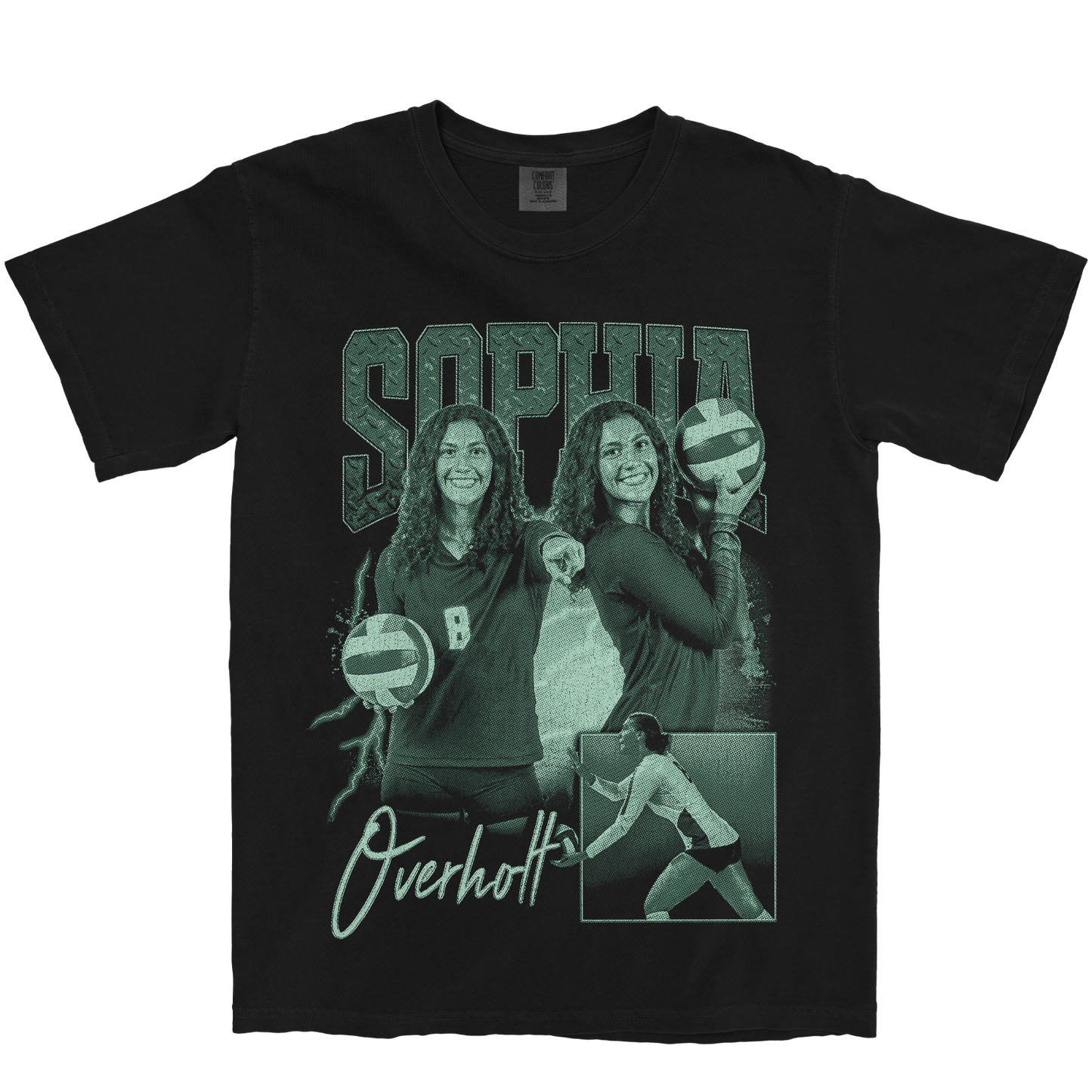 SOPHIA OVERHOLT GRAPHIC BLACK TEE