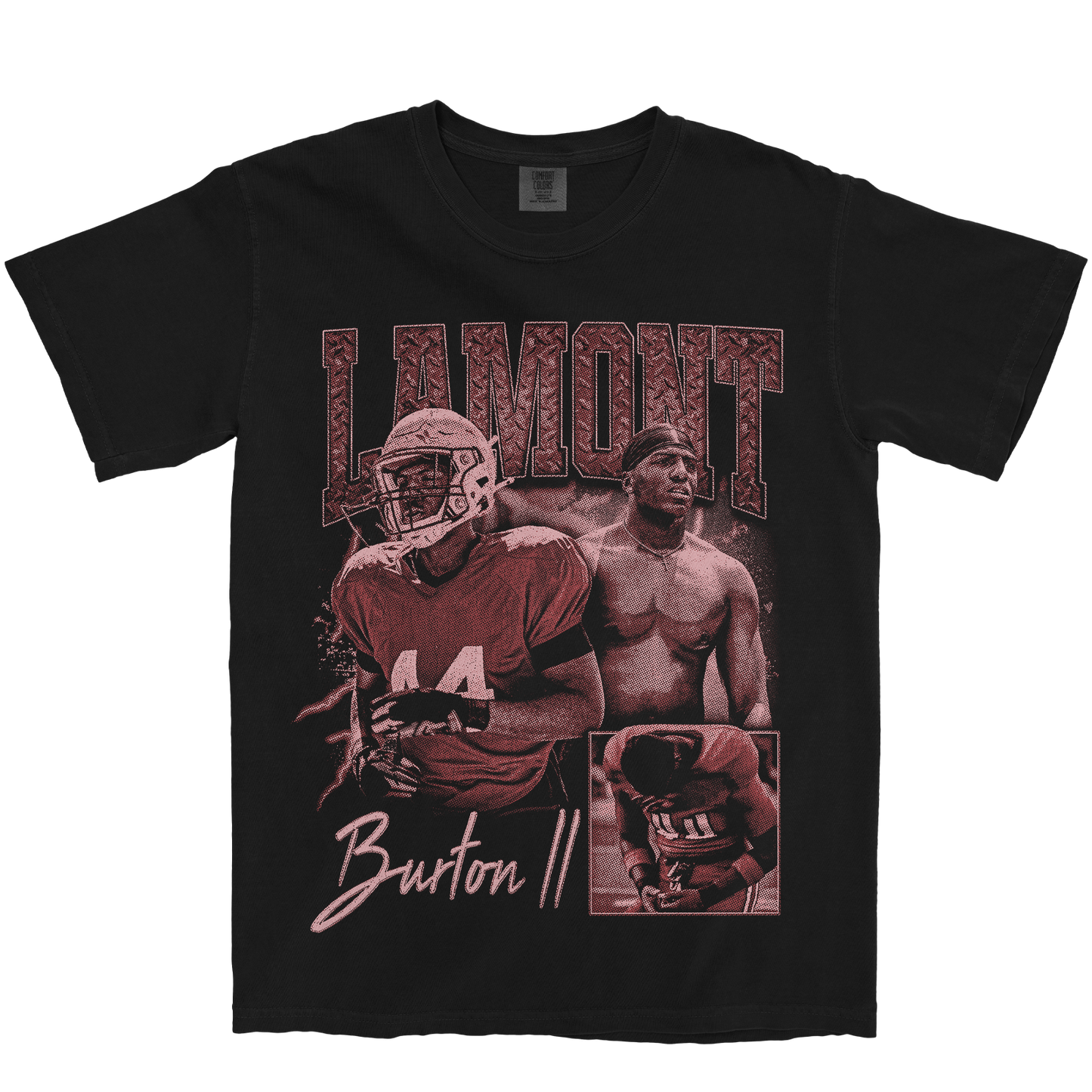 LAMONT BURTON II GRAPHIC BLACK TEE