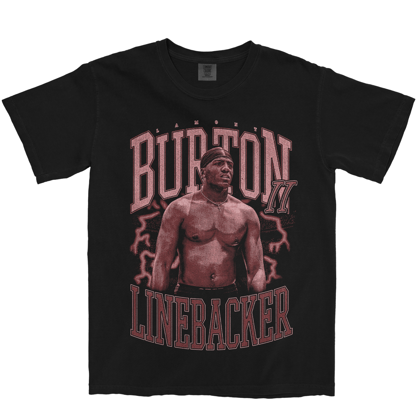 LAMONT BURTON II VINTAGE BLACK TEE