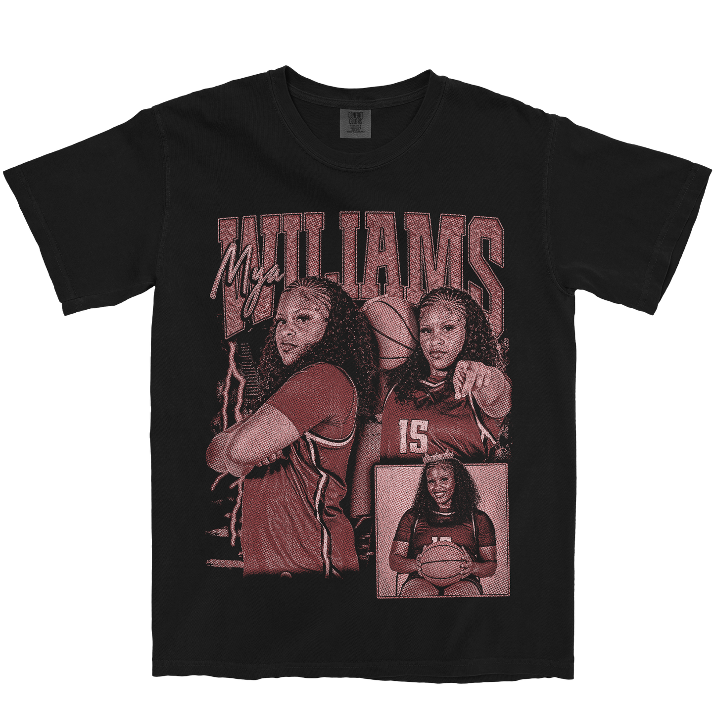 MYA WILLIAMS GRAPHIC BLACK TEE