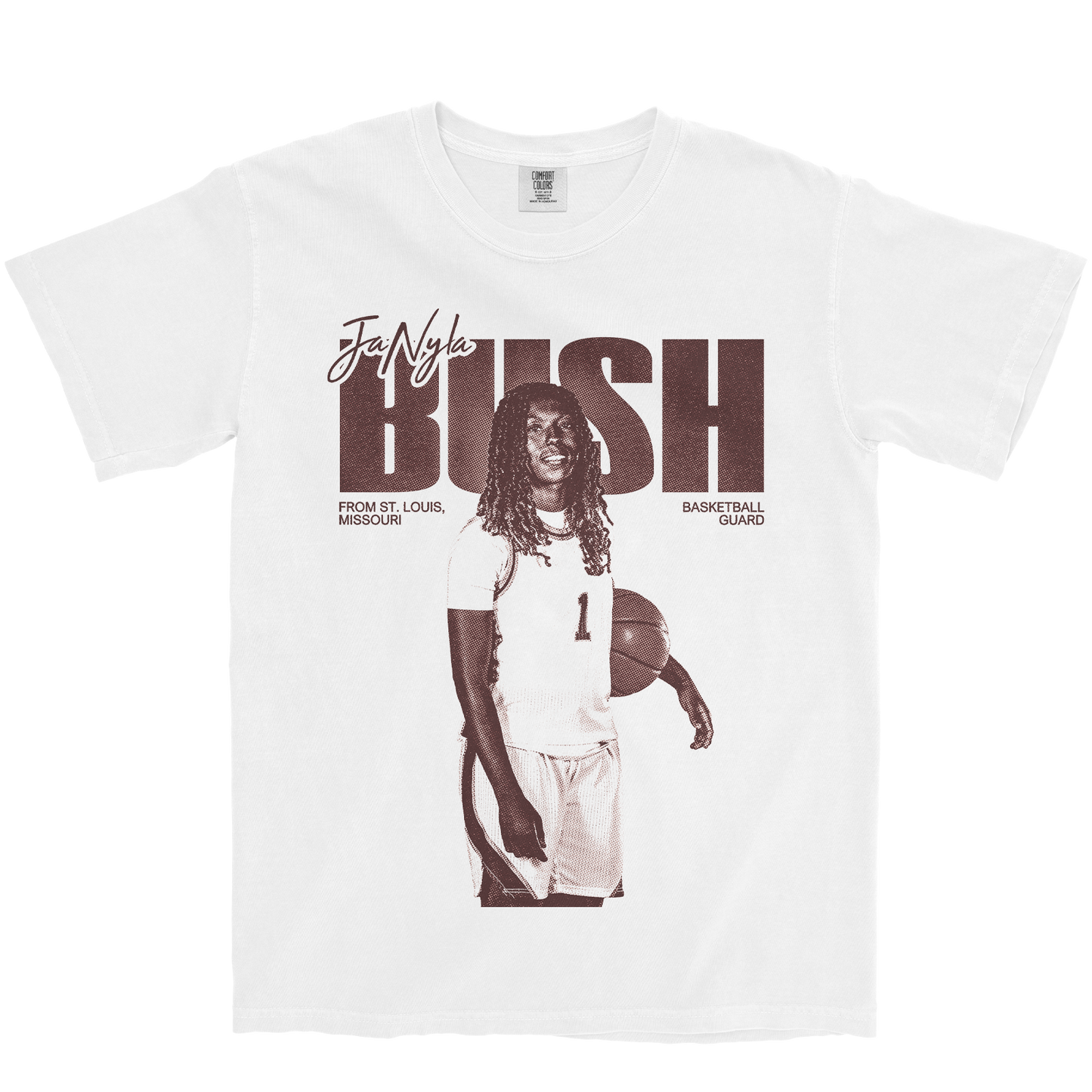 JANYLA BUSH VINTAGE WHITE TEE