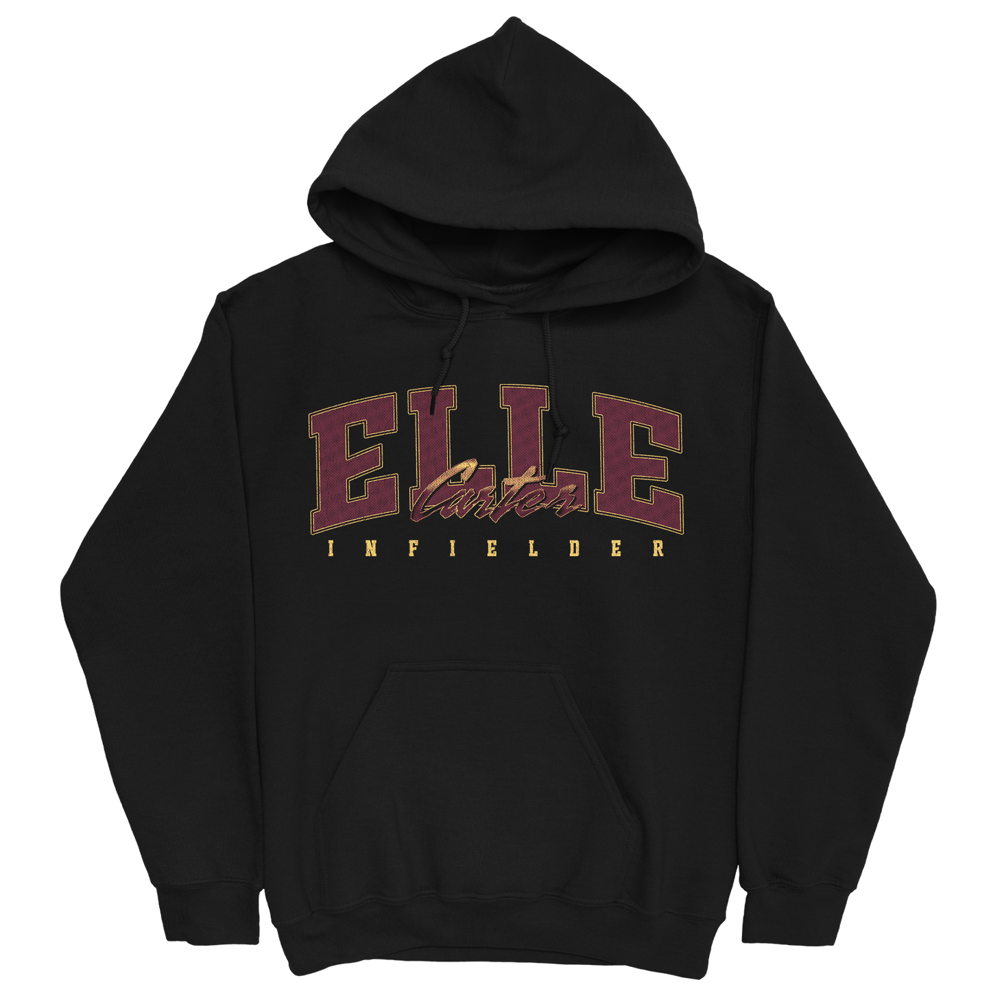 ELLE CARTER RETRO BLACK HOODIE