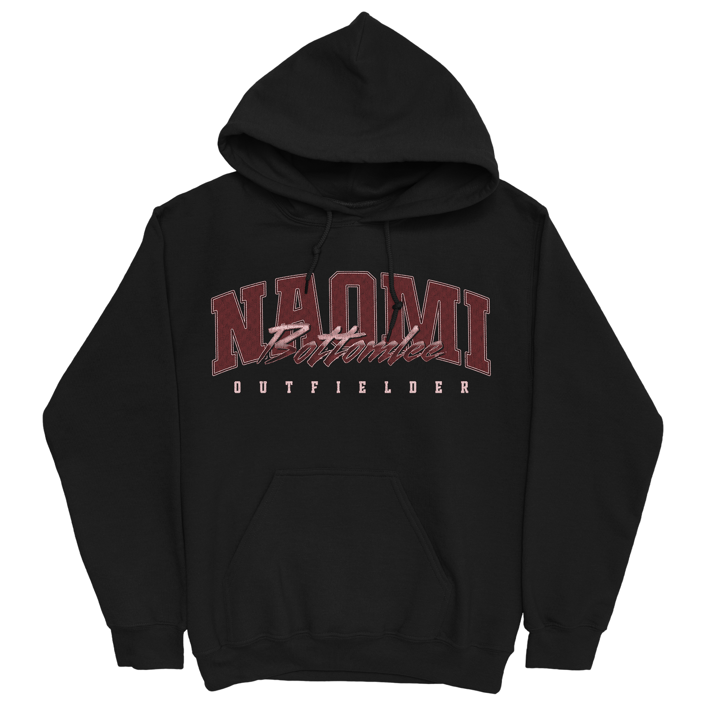 NAOMI BOTTOMLEE RETRO BLACK HOODIE