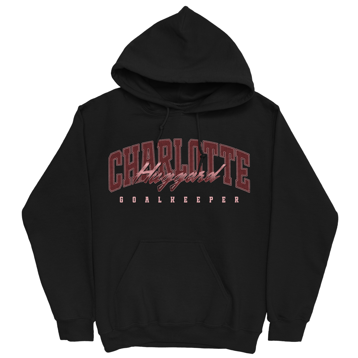CHARLOTTE HUGGARD RETRO BLACK HOODIE