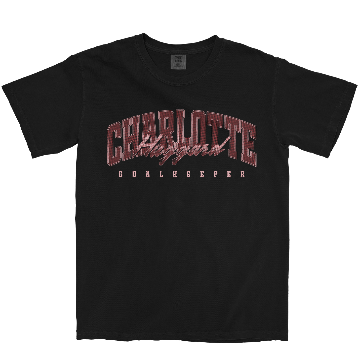 CHARLOTTE HUGGARD RETRO BLACK TEE