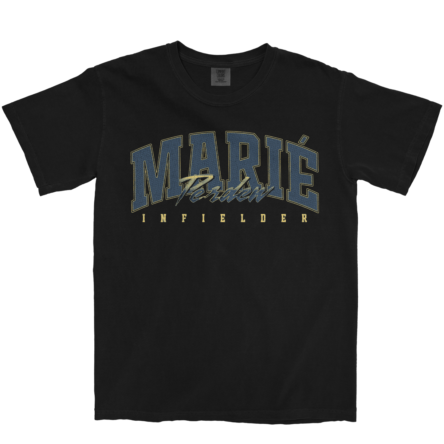MARIÉ PERDEW RETRO BLACK TEE