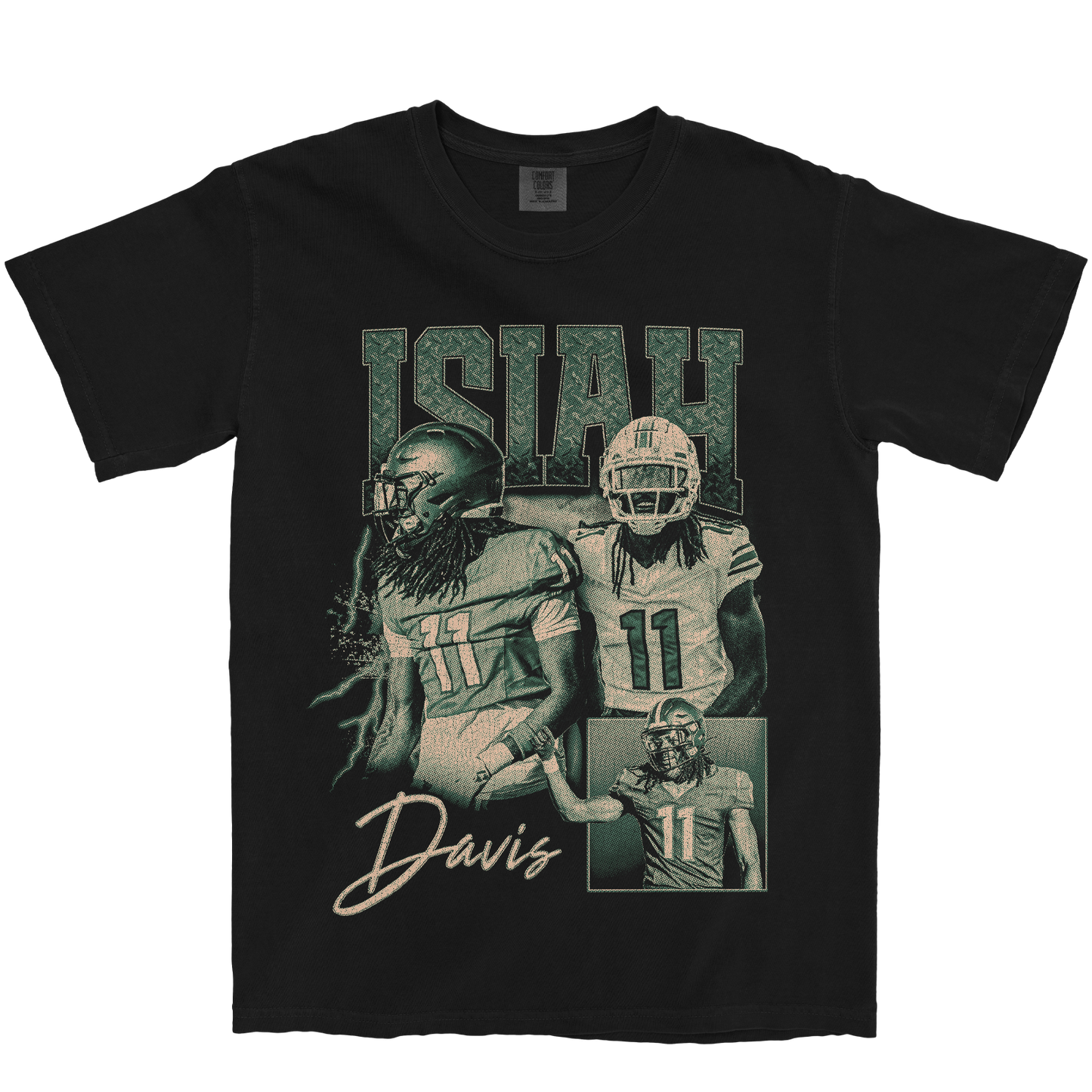 ISIAH DAVIS GRAPHIC BLACK TEE