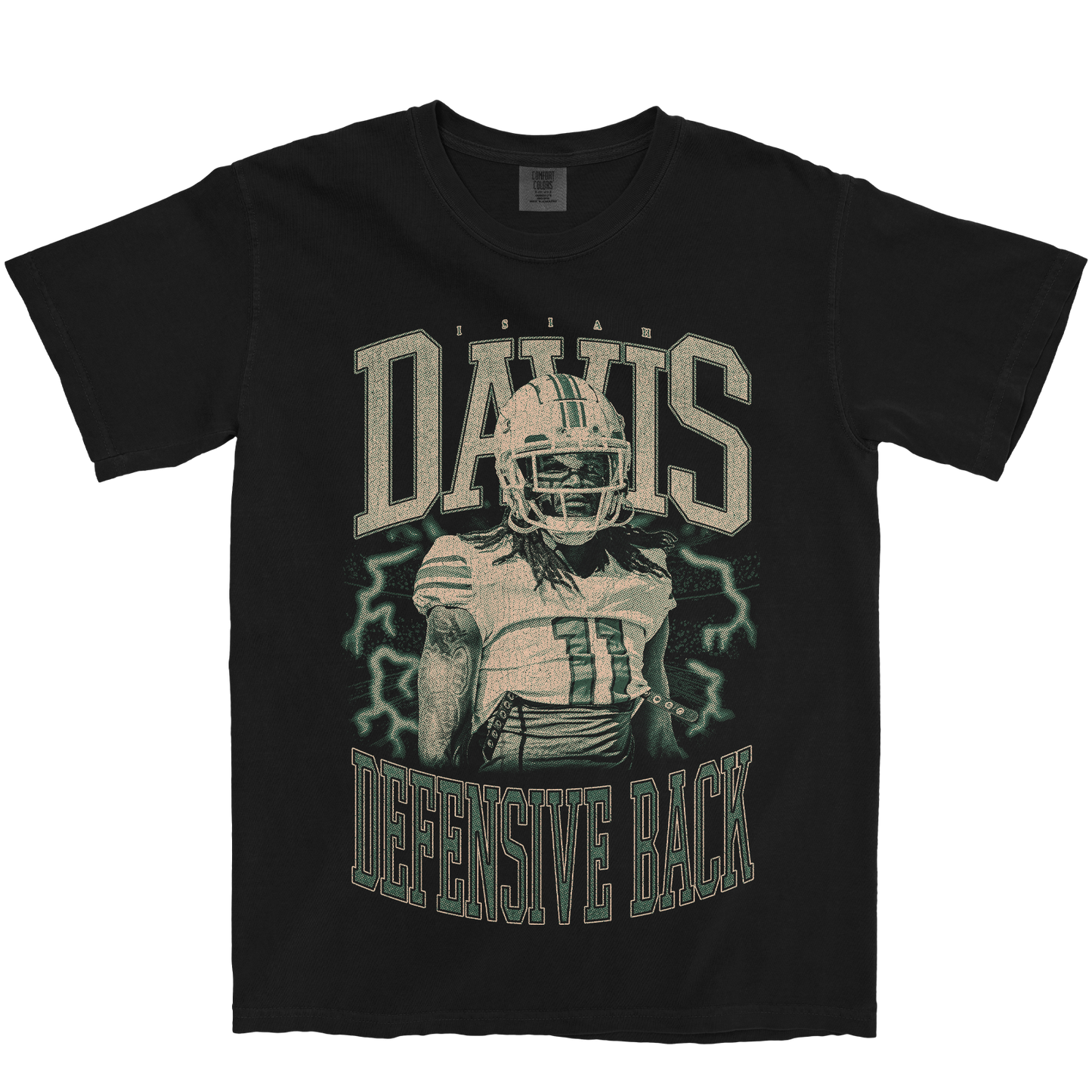 ISIAH DAVIS VINTAGE BLACK TEE