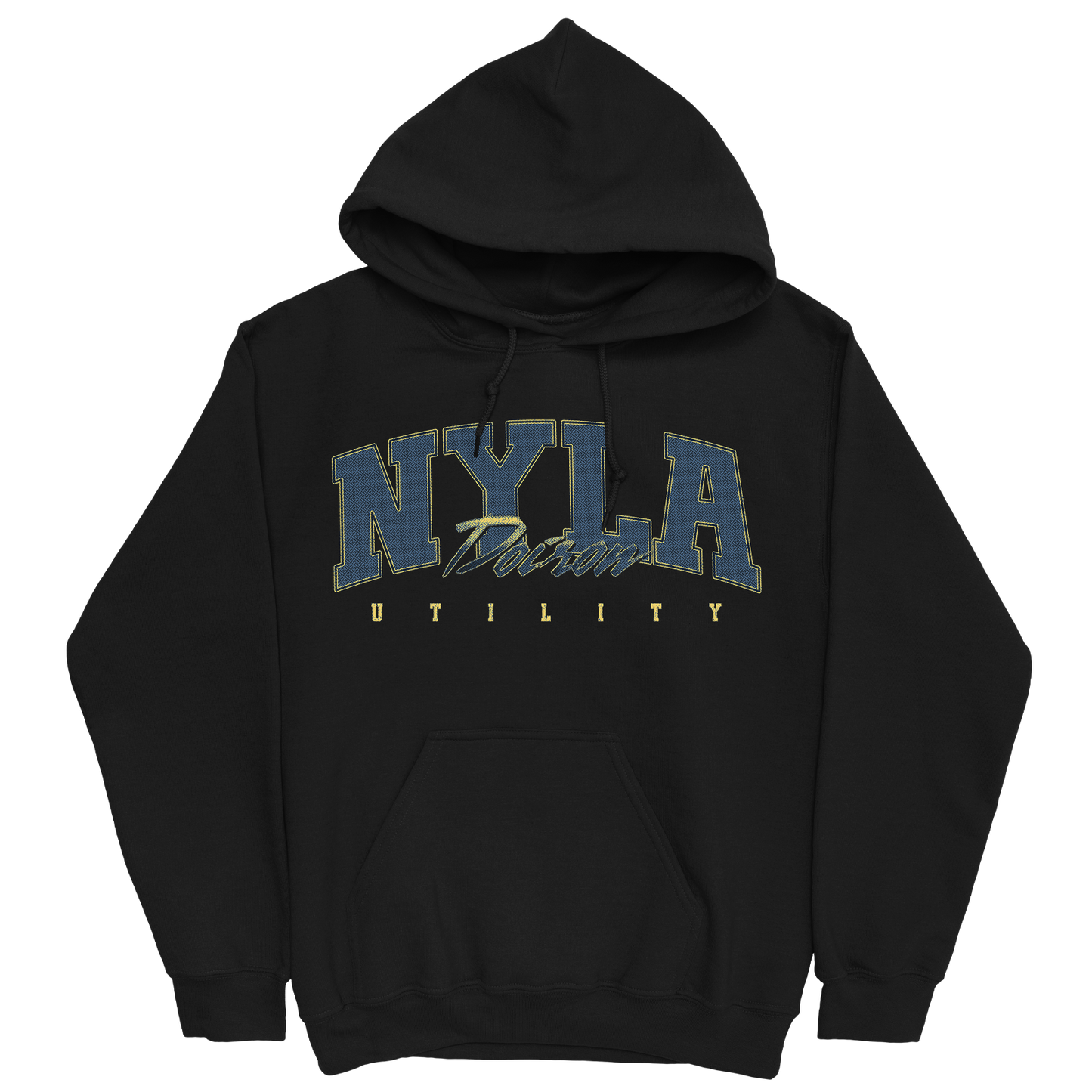 NYLA DOIRON RETRO BLACK HOODIE