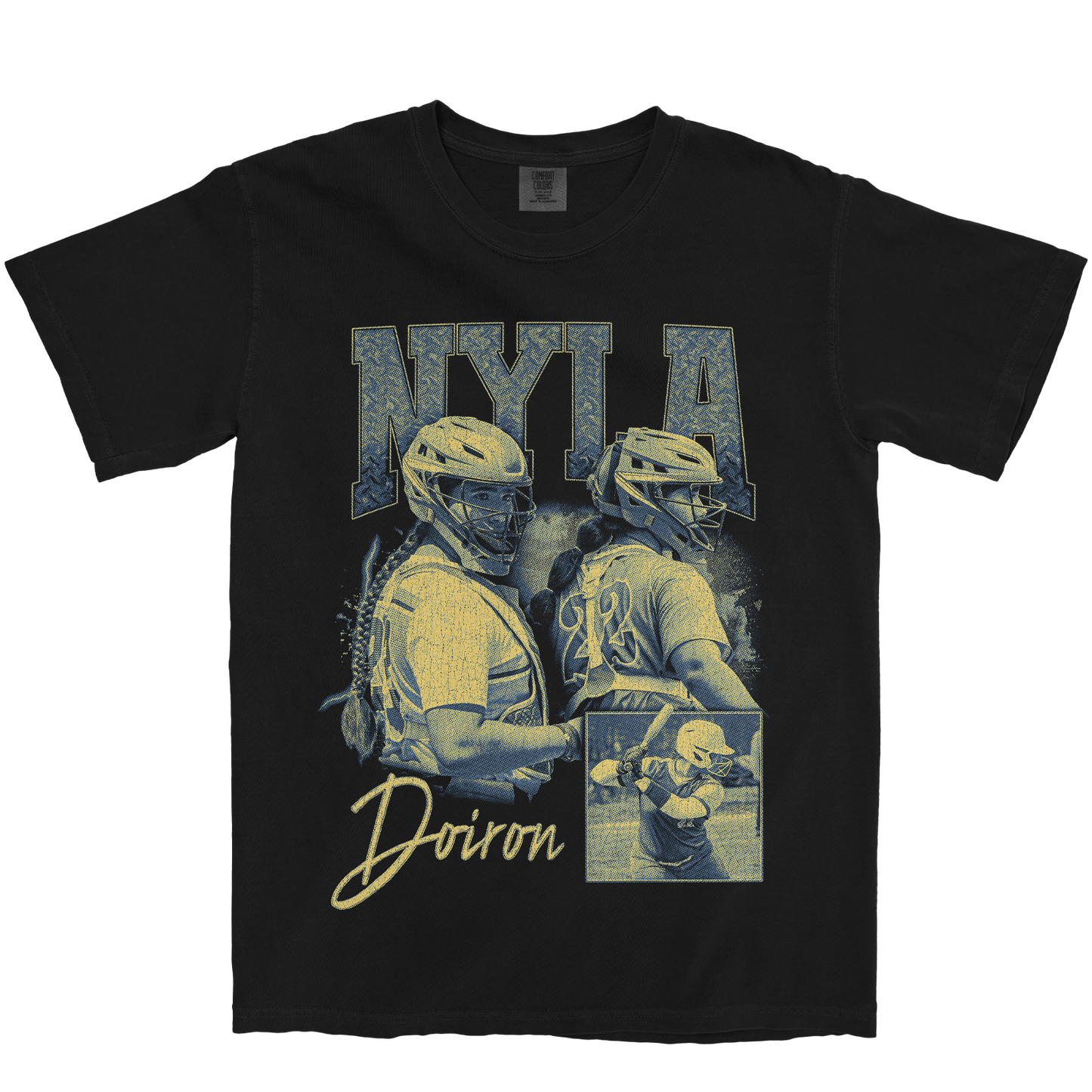 NYLA DOIRON GRAPHIC BLACK TEE