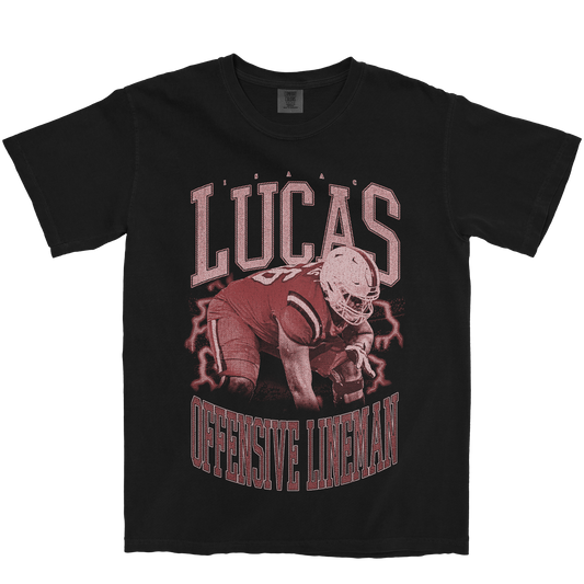 ISAAC LUCAS VINTAGE BLACK TEE
