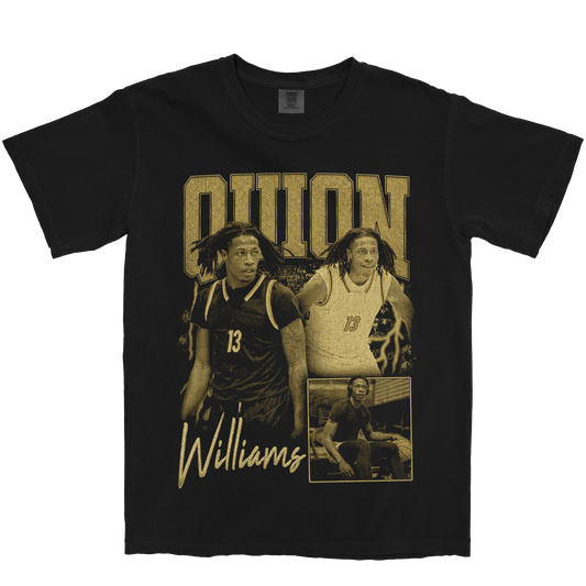 QUION WILLIAMS GRAPHIC BLACK TEE
