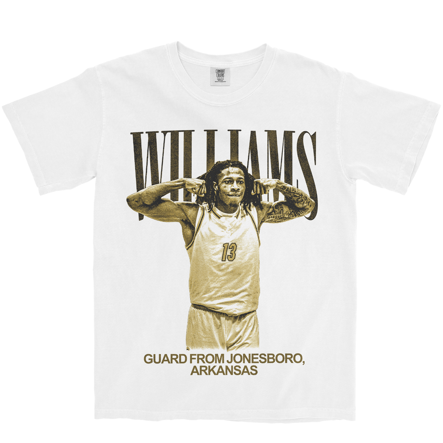 QUION WILLIAMS VINTAGE WHITE TEE