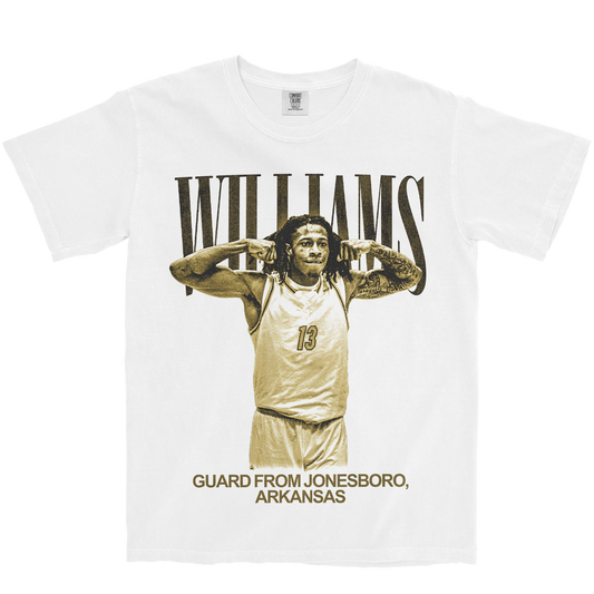 QUION WILLIAMS VINTAGE WHITE TEE