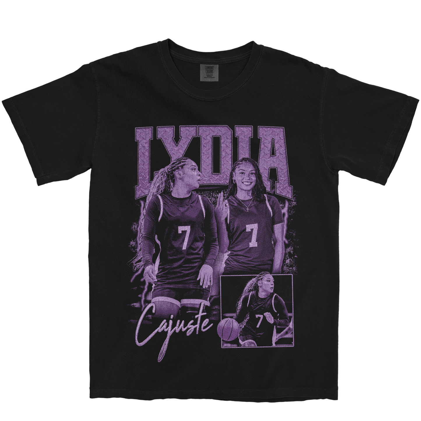 LYDIA CAJUSTE GRAPHIC BLACK TEE