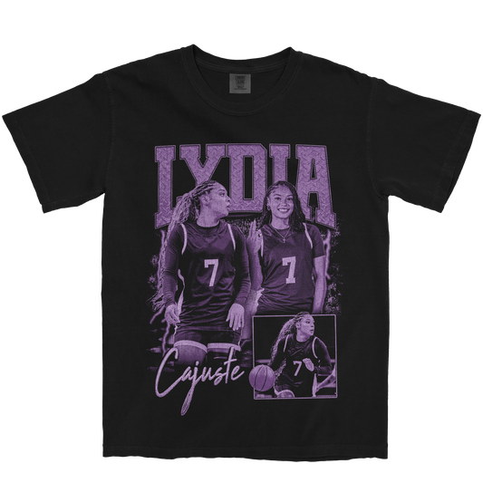 LYDIA CAJUSTE GRAPHIC BLACK TEE
