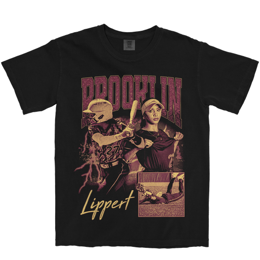 BROOKLIN LIPPERT GRAPHIC BLACK TEE