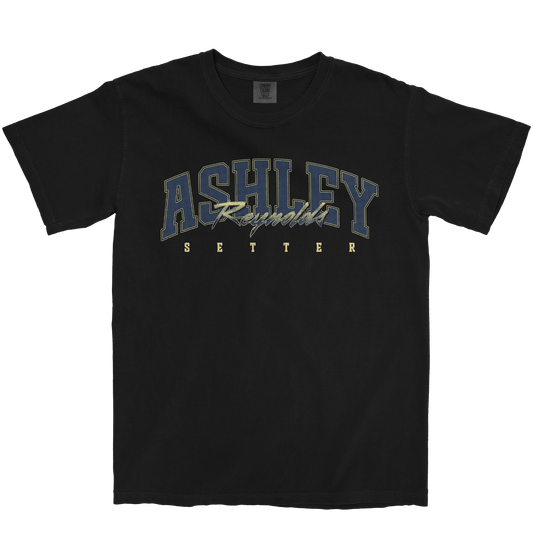 ASHLEY REYNOLDS RETRO BLACK TEE