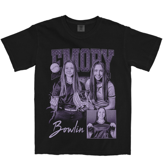 EMORY BOWLIN GRAPHIC BLACK TEE