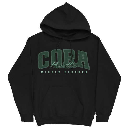 CORA HAMILTON RETRO BLACK HOODIE