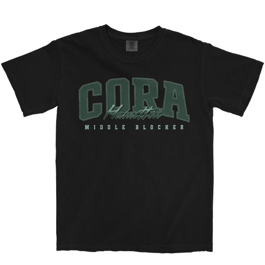 CORA HAMILTON RETRO BLACK TEE