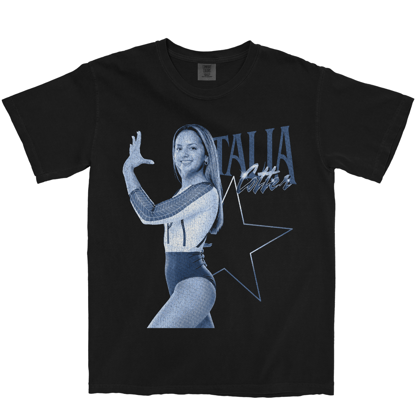 TALIA COTTER RETRO BLACK TEE