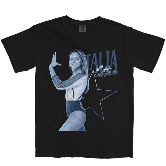 TALIA COTTER RETRO BLACK TEE